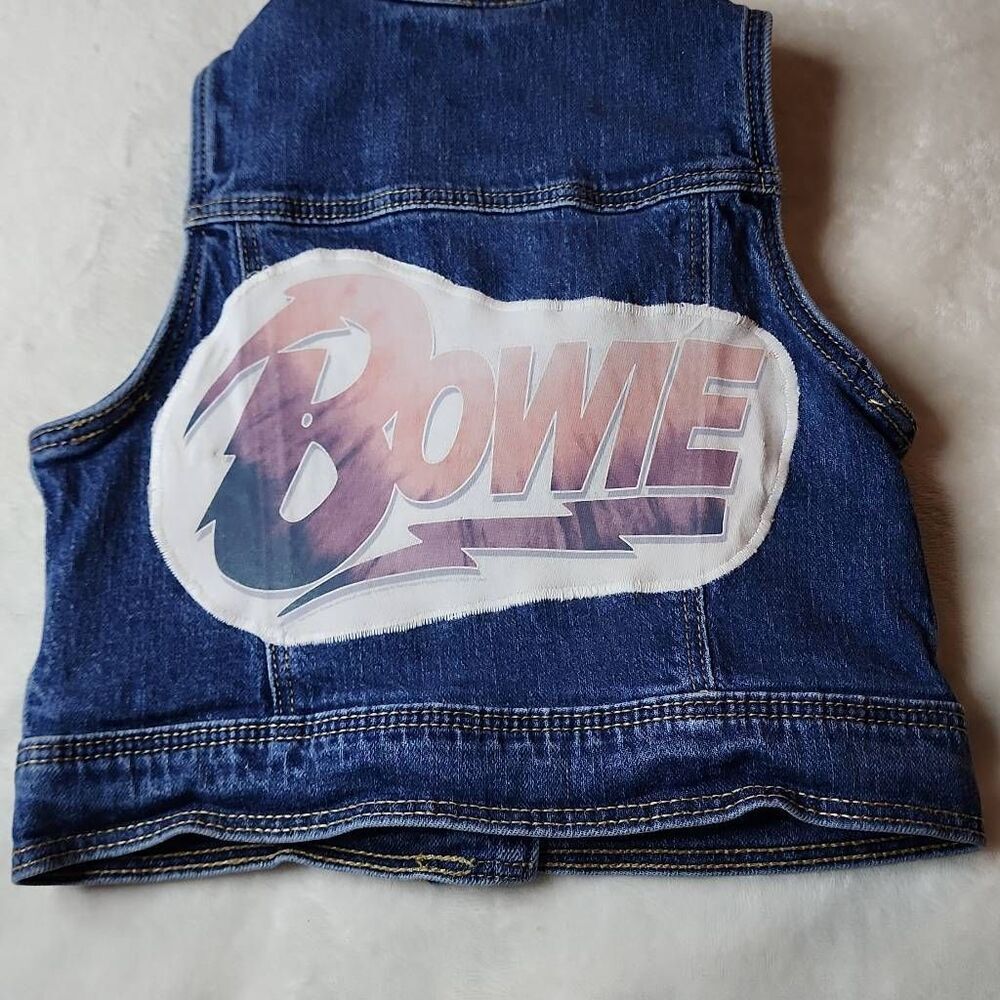 Bowie Upcycled Cat & Jack Denim Vest Size Small 6/6X